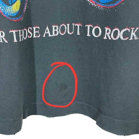 Daydreamer AC/DC For Those About To Rock Long Sleeve Small Oversized Band Tee - Picture 4 of 7